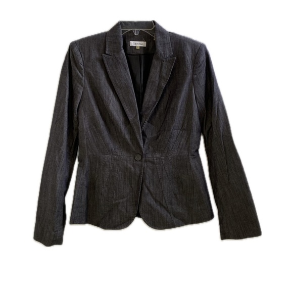 Calvin Klein Jackets & Blazers - Calvin Klein Women's Gray Blazer Size: 6